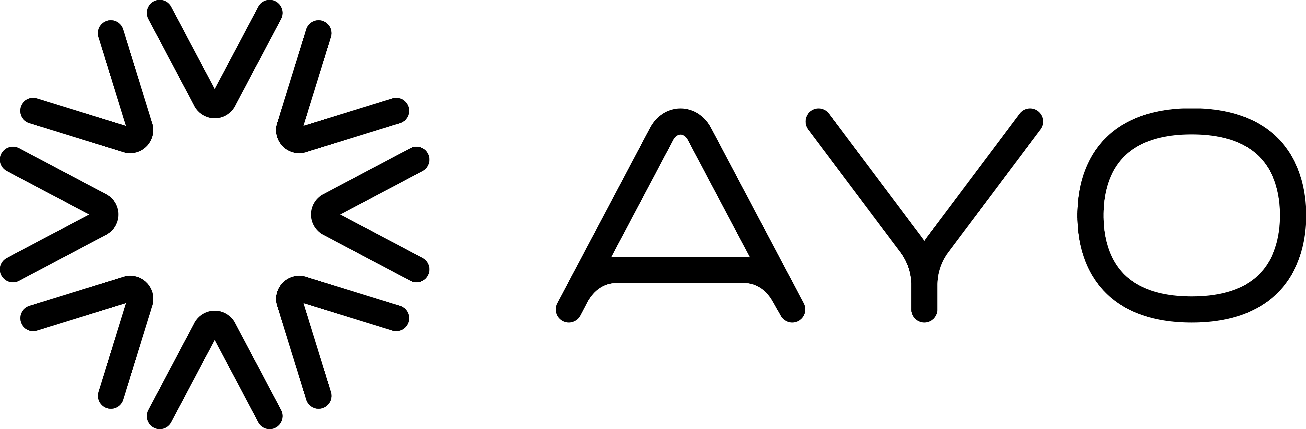 Black and White AYO Logo